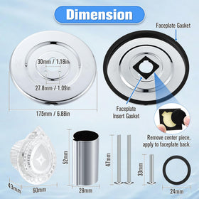 Enhon chrome escutcheon close-up highlighting durable, corrosion-resistant surface.