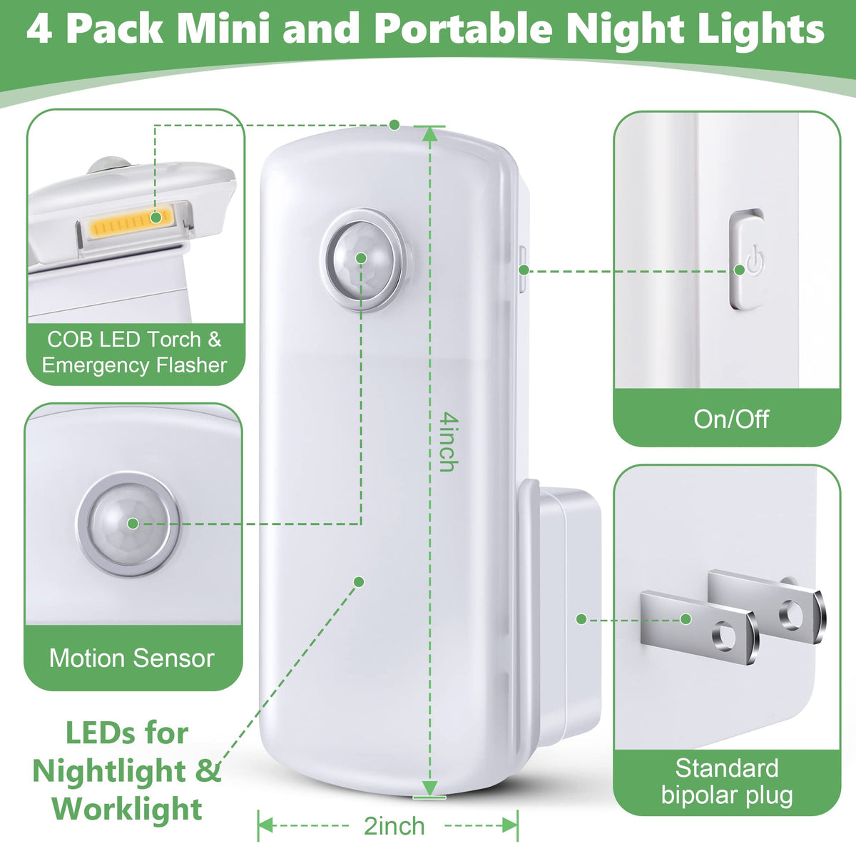 Enhon night light ideal for hallway and bedroom navigation
