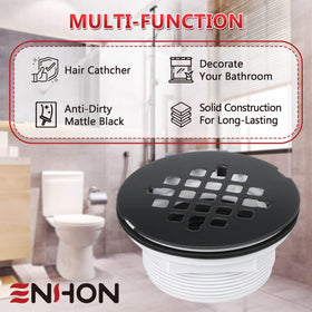 Enhon installation guide image showing 2 in SCH 40 pipe compatibility.