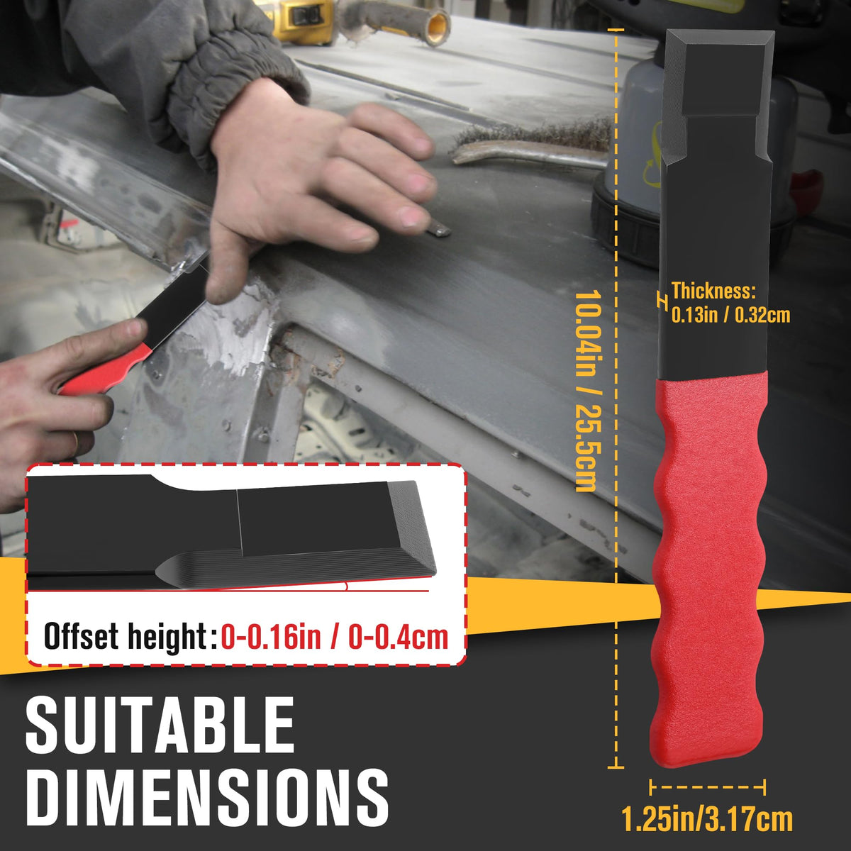 Enhon Spot Weld Chisel blade three sides offset for narrow gaps