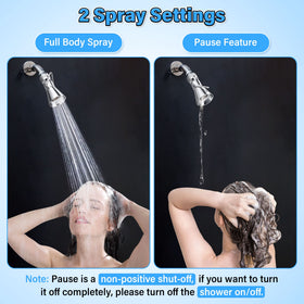 Enhon water-saving shower head helps reduce water usage.