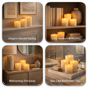 Enido flameless candles with two remotes for easy control
