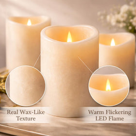 Enido flameless candles on an Easter table for gentle mood lighting