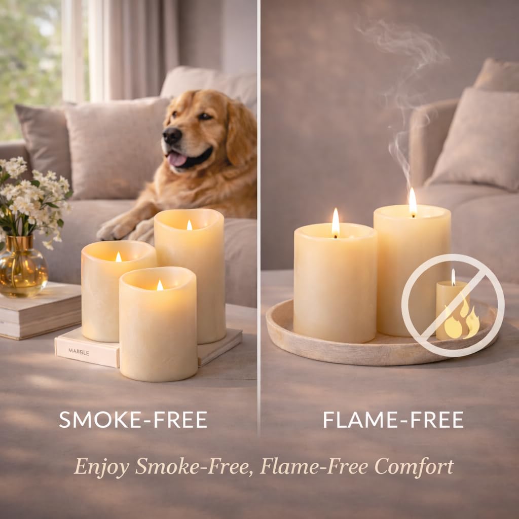Enido candles used as wedding decor with soft candlelight ambiance