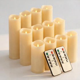 Enido waterproof flameless 4-inch pillar for outdoor patio ambiance
