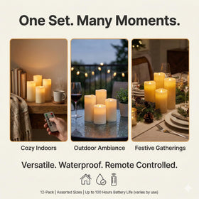 Enido wedding centerpiece candle creates romantic, safe glow