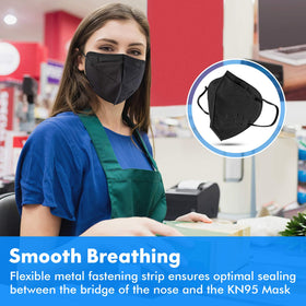 Enlove KN95 mask ergonomic fit against facial contours.