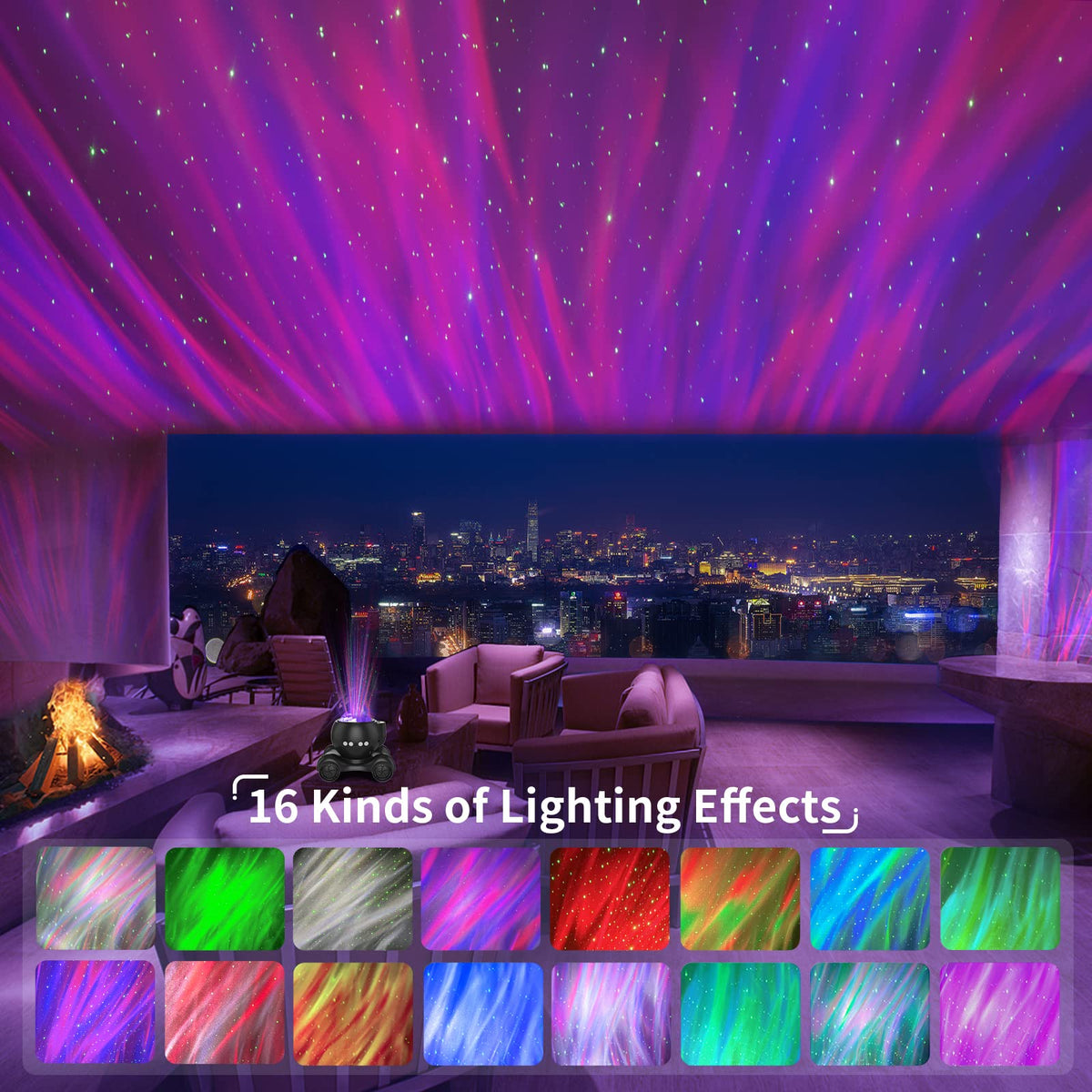 ENOKIK Northern Light Projector Bluetooth speaker mode delivers clear room-filling audio