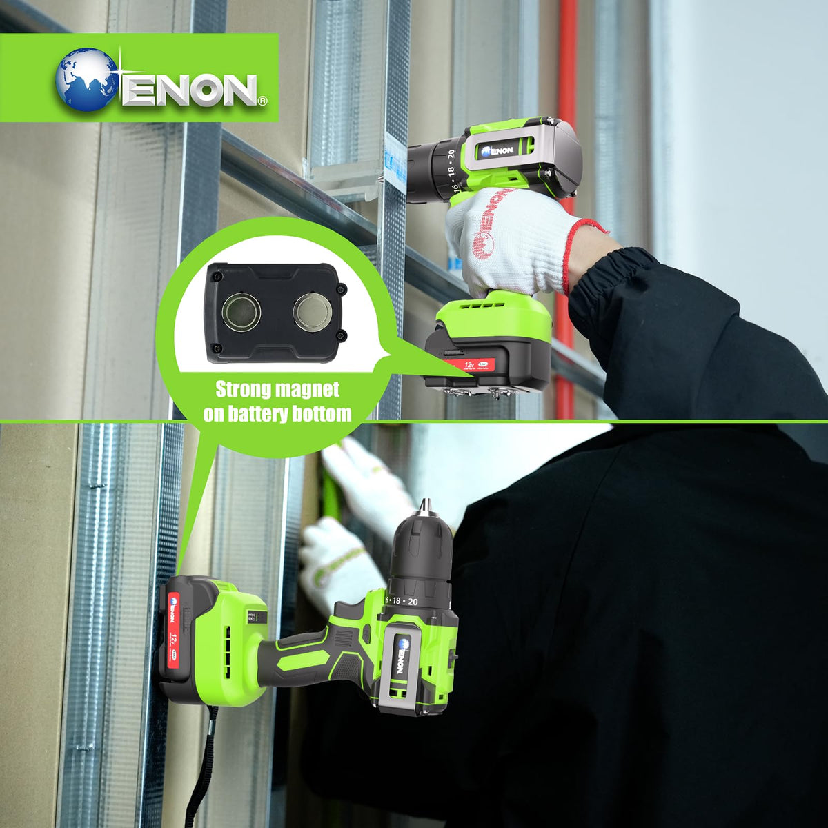  ENON 20+1 torque settings for tailored screw drive control.