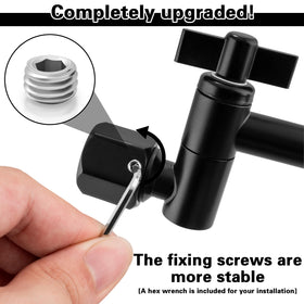 Enoughmen stainless steel shower arm highlights durability and rust resistance.