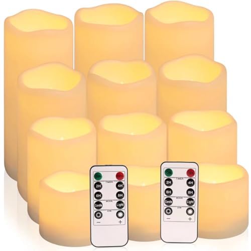 Enpornk flameless 3in candle with lifelike glow for cozy outdoor spaces.