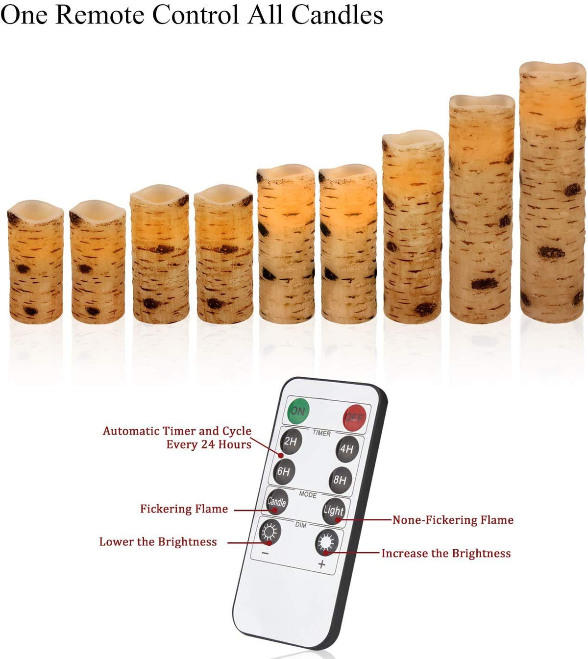 Enpornk candles with remote control enable easy multi-candle operation from a distance