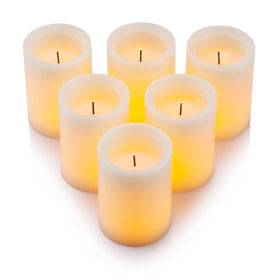 Enpornk real-wax look pillars add elegance without mess.