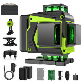 ENRIPRT 16-Line Laser Level front view with green lines for precise alignment.
