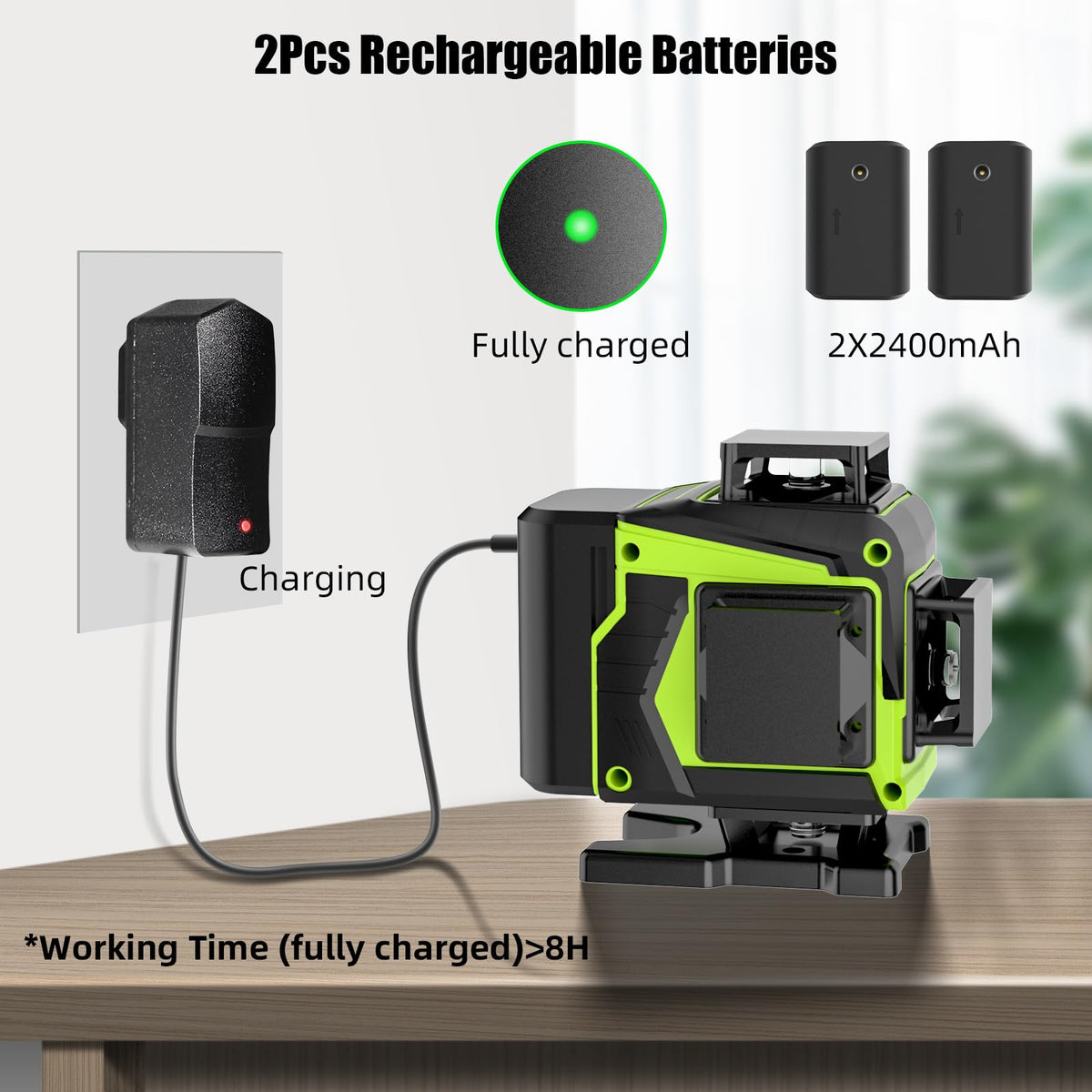 ENRIPRT dual rechargeable batteries support extended work sessions.