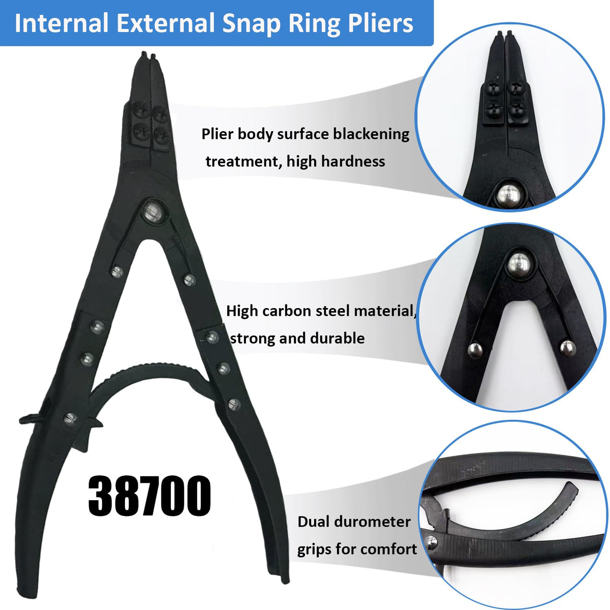 Enruieer 38700 pliers locking system demonstrated on a workbench