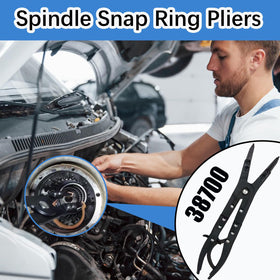 Enruieer spindle snap ring pliers ratchet lock in action