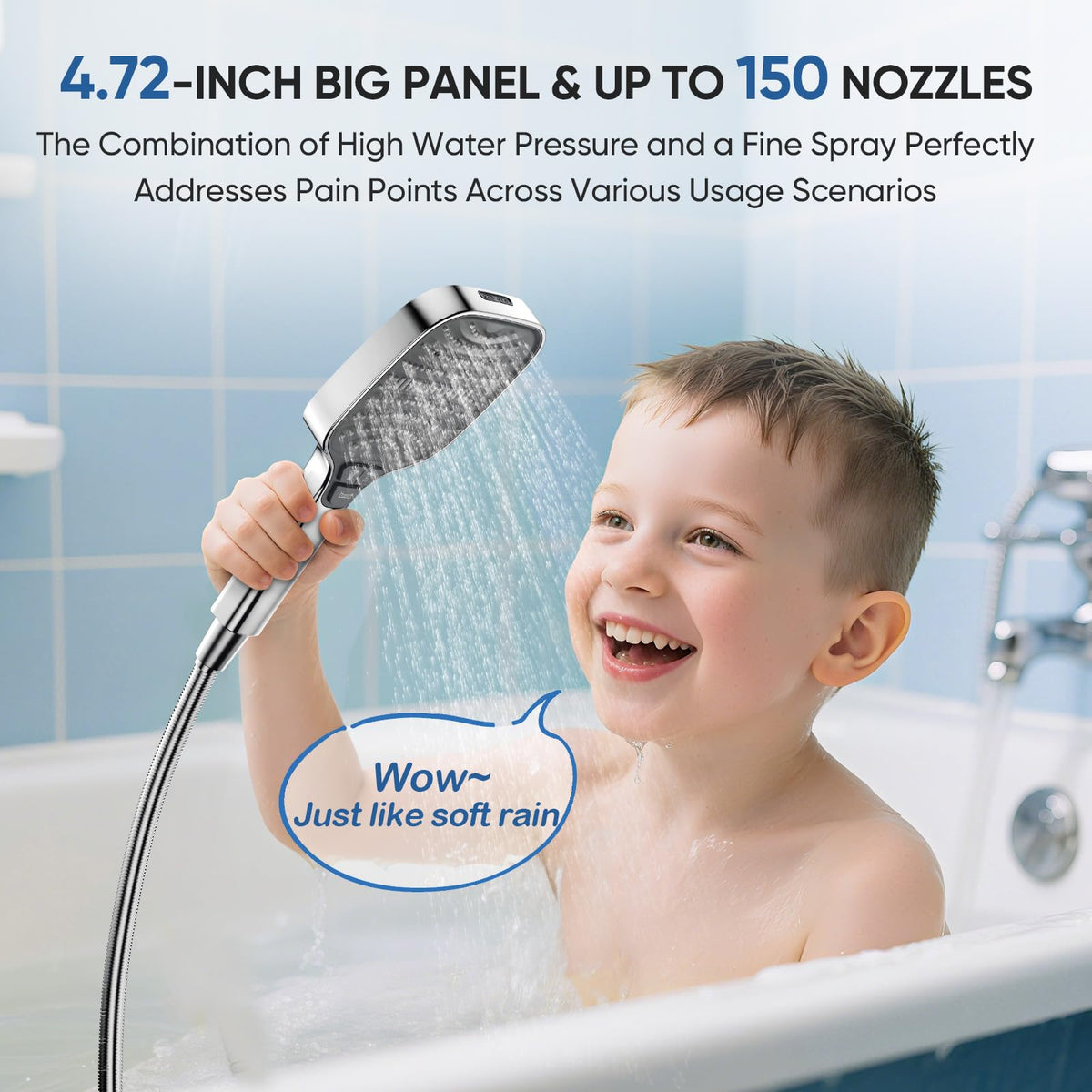 ENRUNEST 59-inch stainless steel hose offers extended reach