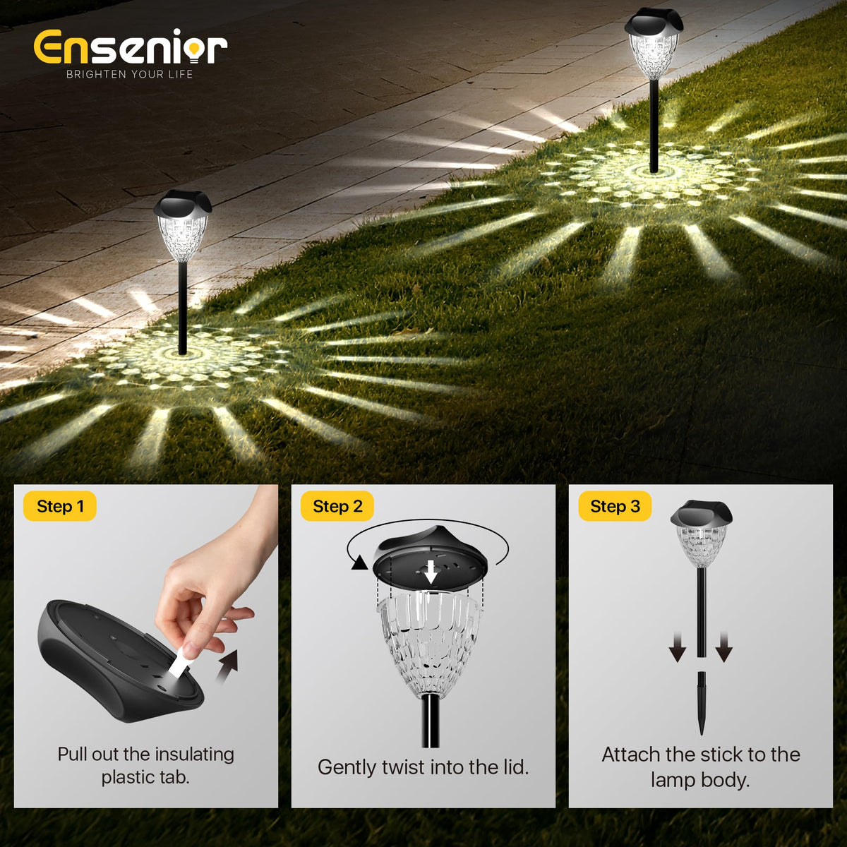 Ensenior ground spike installation enables quick stable soil placement.