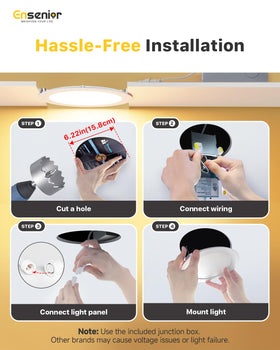 Ensenior 16-pack canless wafer design for flush ceiling integration.