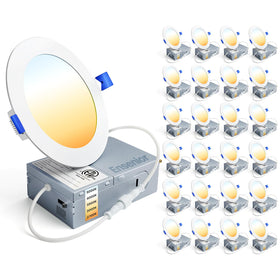 Ensenior 24-pack LED downlight 4-inch for versatile room lighting.