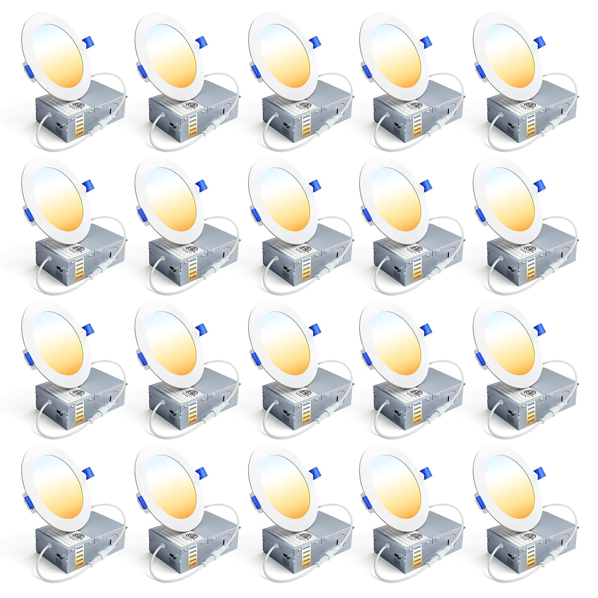 Ensenior 4in LED recessed light assembly demonstrates easy installation and bright 750lm output