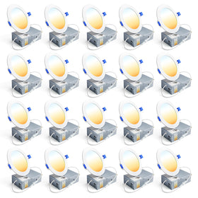 Ensenior 4in LED recessed light assembly demonstrates easy installation and bright 750lm output
