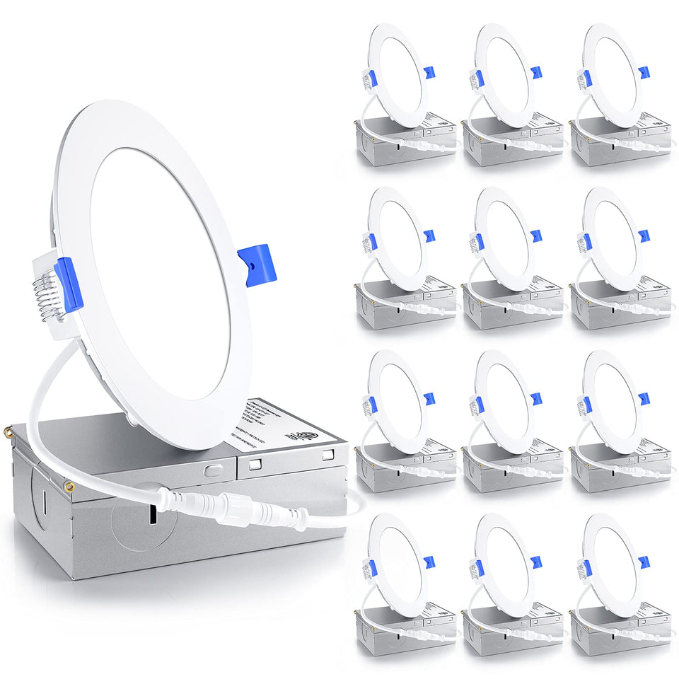 Ensenior 4-inch LED recessed light dimmable for flexible mood lighting in living spaces.