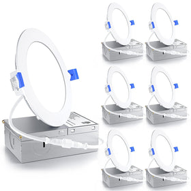 Ensenior 4in recessed light front view for a slim, easy-install ceiling solution.