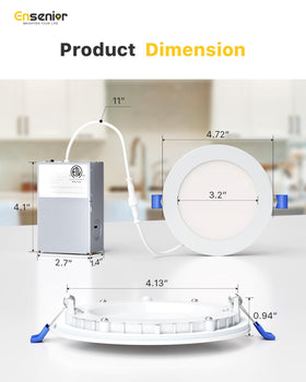 Ensenior installation-template aids quick ceiling cutout and secure mounting.