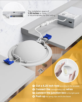 Ensenior 4-inch LED gimbal light is dimmable from 10% to 100%.