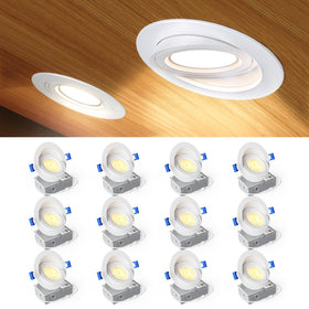 Ensenior 4-inch LED gimbal light with rotation and tilt for precise accent lighting.