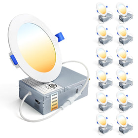 Ensenior 4-inch LED recessed downlight front view with modern finish and efficiency