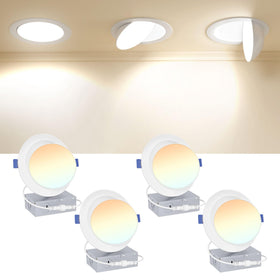 Ensenior 4-pack gimbal downlight tilting 90 degrees for focused lighting.