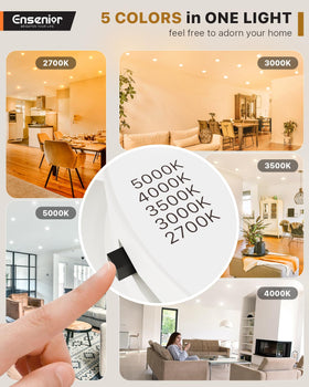 Ensenior 5/6 inch LED can light at 4000K for bright kitchen tasks.