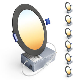 Ensenior 6-inch recessed light front view, bright energy-efficient illumination.