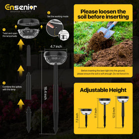 Ensenior 600mAh Ni-MH battery supports long-lasting nighttime illumination.