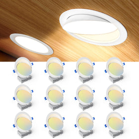 Ensenior 6-inch eyeball recessed light with full rotation for versatile lighting