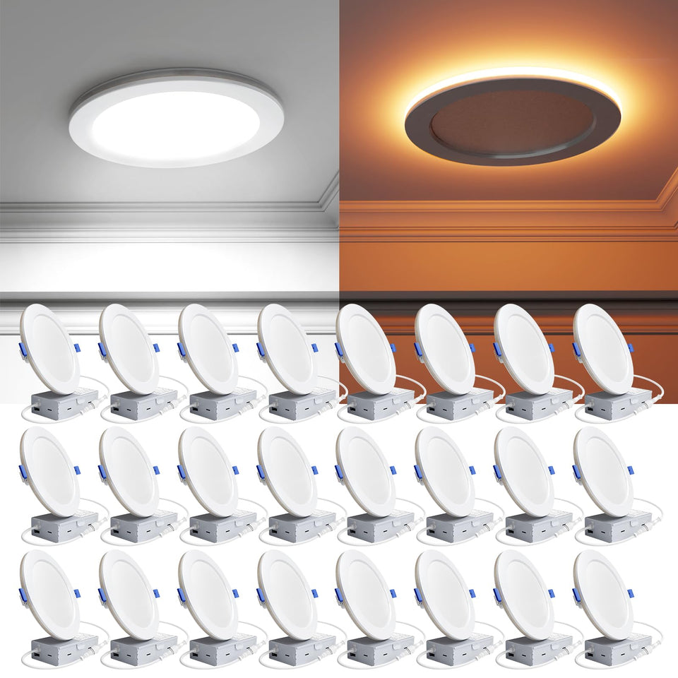 Ensenior 6 inch LED downlight with night light for glare free nighttime visibility