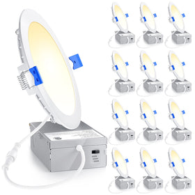 Ensenior 6-inch LED recessed light delivering bright, even illumination for rooms.