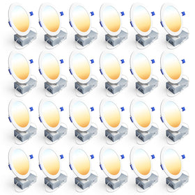 Ensenior 6-inch LED recessed light close-up shows slim profile and bright output.