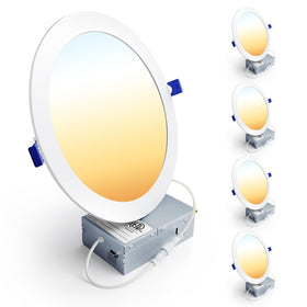 Ensenior 8-inch LED recessed light with dimmable control for mood lighting.
