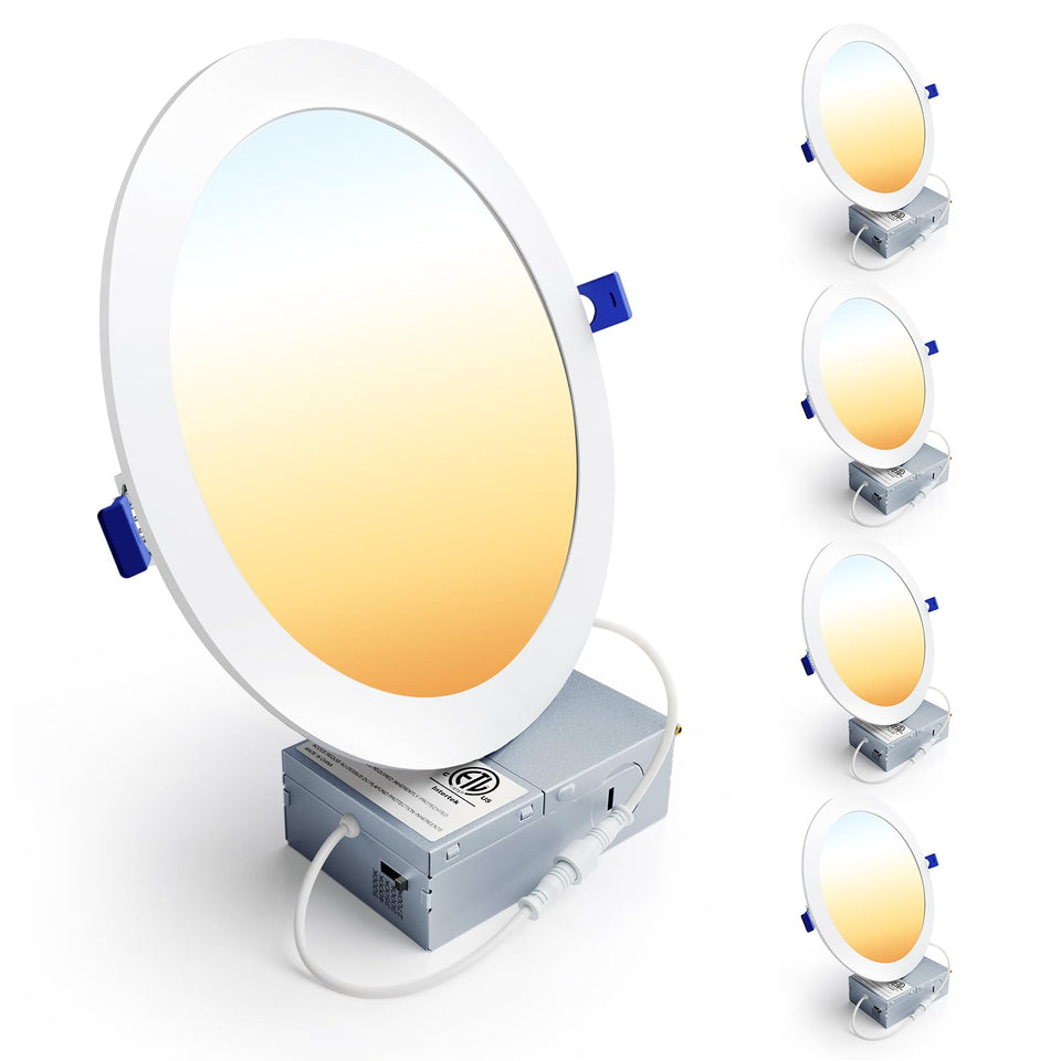 Ensenior 8-inch LED recessed light with dimmable control for mood lighting.