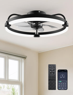 Ensenior ceiling fan with remote and light – compact 20-inch design for small rooms