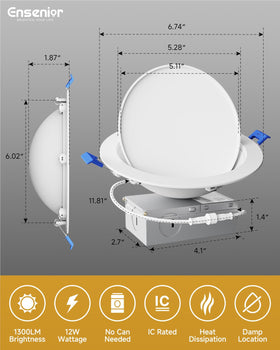 Ensenior CRI90+ downlight for vivid color rendering.