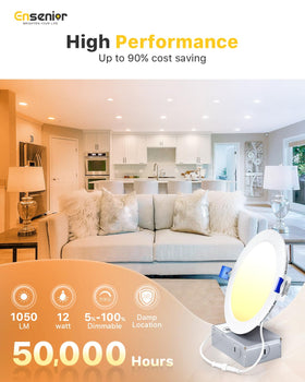 Ensenior damp-rated light ideal for bathrooms and kitchens.