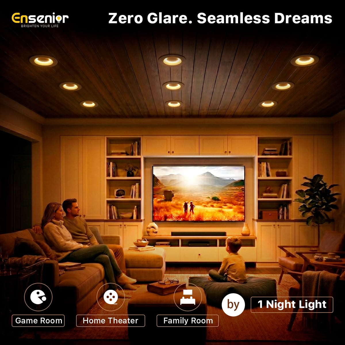 Ensenior downlight 5CCT switch for customizable color temperature.