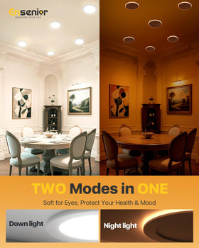 Ensenior downlight with synchronization reset keeps modes aligned across fixtures.