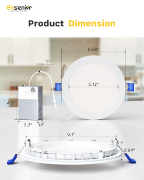 Ensenior easy-installation with cut-hole template for fast ceiling wiring