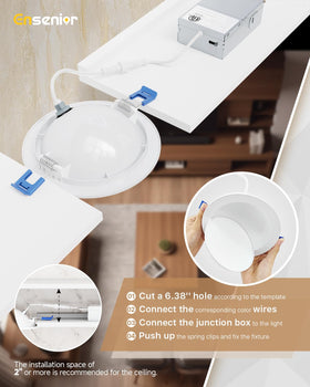 Ensenior ETL FCC certified downlight ensuring safe, flicker-free performance.